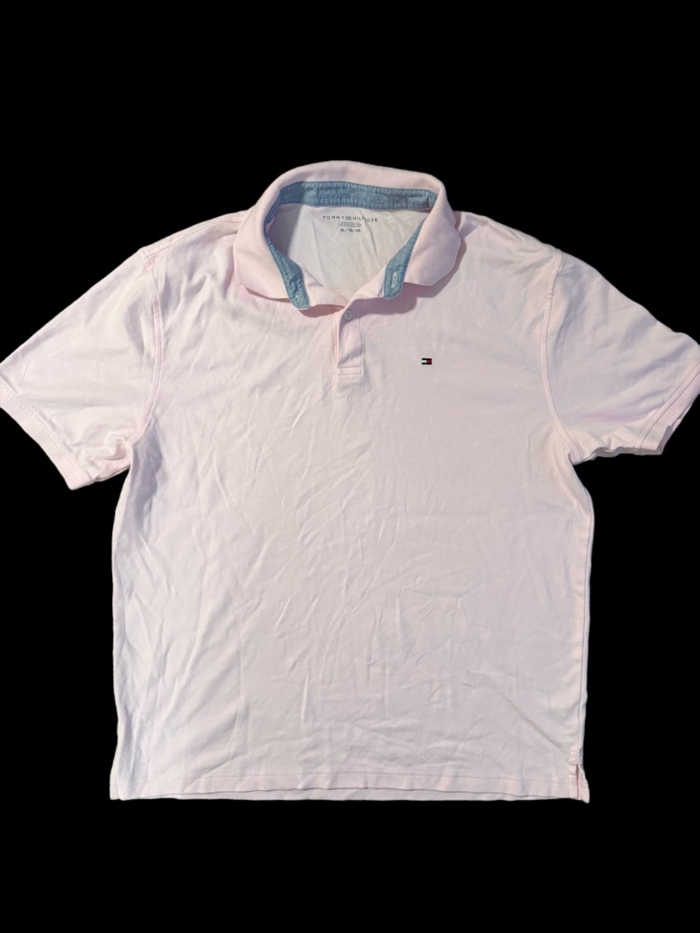 Tommy Hilfiger Light Pink Men's Polo with Contrast Collar